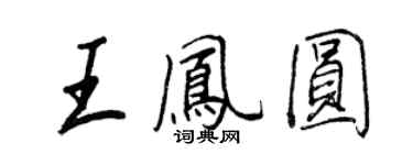 王正良王鳳圓行書個性簽名怎么寫