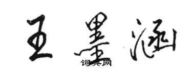 駱恆光王墨涵行書個性簽名怎么寫