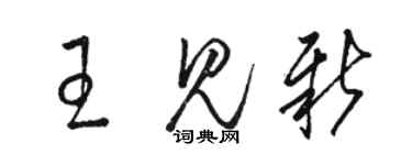 駱恆光王見新草書個性簽名怎么寫