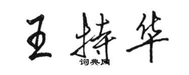 駱恆光王特華行書個性簽名怎么寫