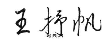 駱恆光王抒帆行書個性簽名怎么寫