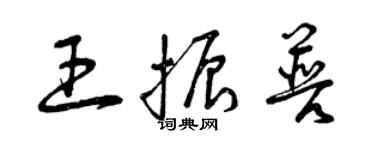 曾慶福王振普草書個性簽名怎么寫