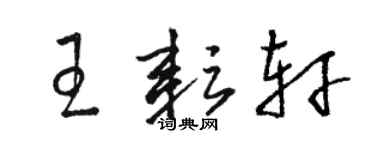 駱恆光王耘軒草書個性簽名怎么寫