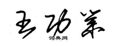 朱錫榮王功業草書個性簽名怎么寫