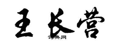 胡問遂王長營行書個性簽名怎么寫