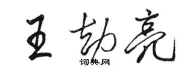 駱恆光王劫亮行書個性簽名怎么寫