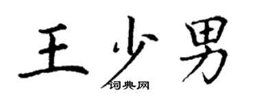 丁謙王少男楷書個性簽名怎么寫