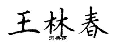 丁謙王林春楷書個性簽名怎么寫