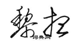 駱恆光黎想草書個性簽名怎么寫