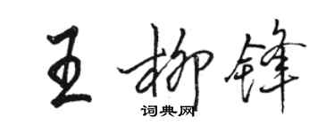 駱恆光王柳鋒行書個性簽名怎么寫