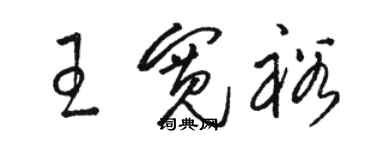 駱恆光王寬裕草書個性簽名怎么寫