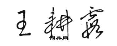 駱恆光王耕霞草書個性簽名怎么寫