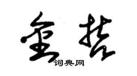 朱錫榮金哲草書個性簽名怎么寫