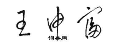 駱恆光王申富草書個性簽名怎么寫