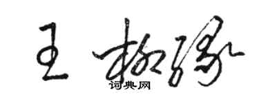 駱恆光王柳緣草書個性簽名怎么寫