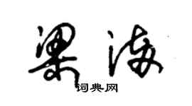 朱錫榮梁滿草書個性簽名怎么寫