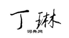 王正良丁琳行書個性簽名怎么寫