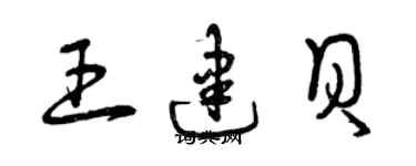 曾慶福王建貝草書個性簽名怎么寫