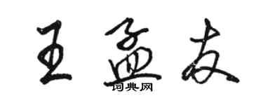 駱恆光王孟友行書個性簽名怎么寫