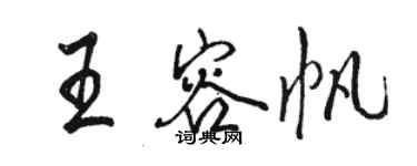 駱恆光王容帆行書個性簽名怎么寫