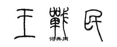陳墨王戰民篆書個性簽名怎么寫
