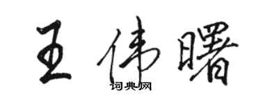 駱恆光王偉曙行書個性簽名怎么寫