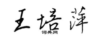王正良王培萍行書個性簽名怎么寫