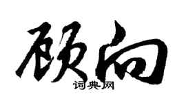 胡問遂顧向行書個性簽名怎么寫