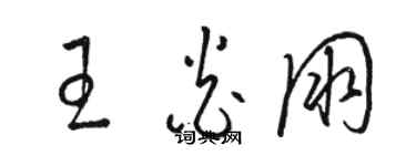 駱恆光王炎朋草書個性簽名怎么寫