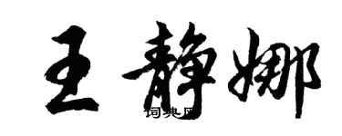 胡問遂王靜娜行書個性簽名怎么寫