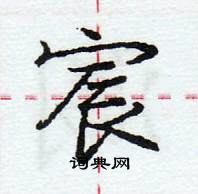 龐中華寫的硬筆行書宸