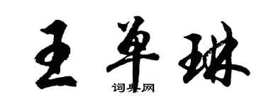 胡問遂王單琳行書個性簽名怎么寫