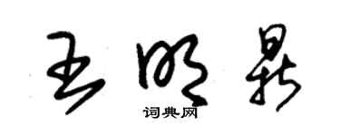 朱錫榮王明鼎草書個性簽名怎么寫