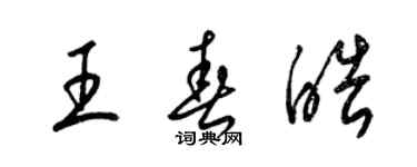 梁錦英王春皓草書個性簽名怎么寫