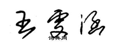 朱錫榮王雯涵草書個性簽名怎么寫