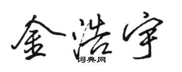 駱恆光金浩宇行書個性簽名怎么寫