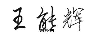 駱恆光王能輝行書個性簽名怎么寫