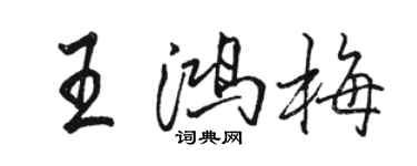 駱恆光王鴻梅行書個性簽名怎么寫
