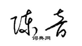 梁錦英陳音草書個性簽名怎么寫