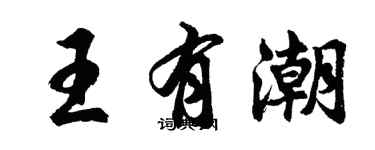 胡問遂王有潮行書個性簽名怎么寫