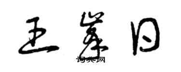 曾慶福王峰日草書個性簽名怎么寫