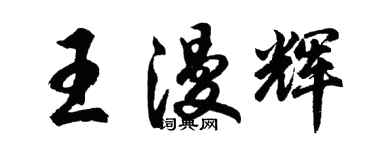 胡問遂王漫輝行書個性簽名怎么寫
