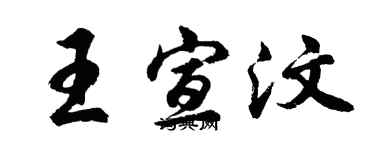 胡問遂王宣汶行書個性簽名怎么寫