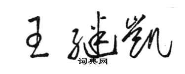 駱恆光王繼凱草書個性簽名怎么寫