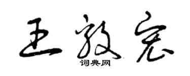 曾慶福王毅宏草書個性簽名怎么寫