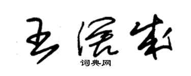 朱錫榮王闊成草書個性簽名怎么寫