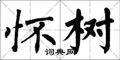 翁闓運懷樹楷書怎么寫