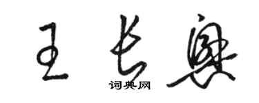駱恆光王長興草書個性簽名怎么寫