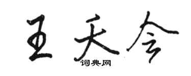 駱恆光王夭會行書個性簽名怎么寫