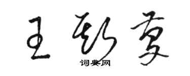 駱恆光王斯慶草書個性簽名怎么寫